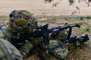U.S. and French soldiers conduct a joint CBRN training
