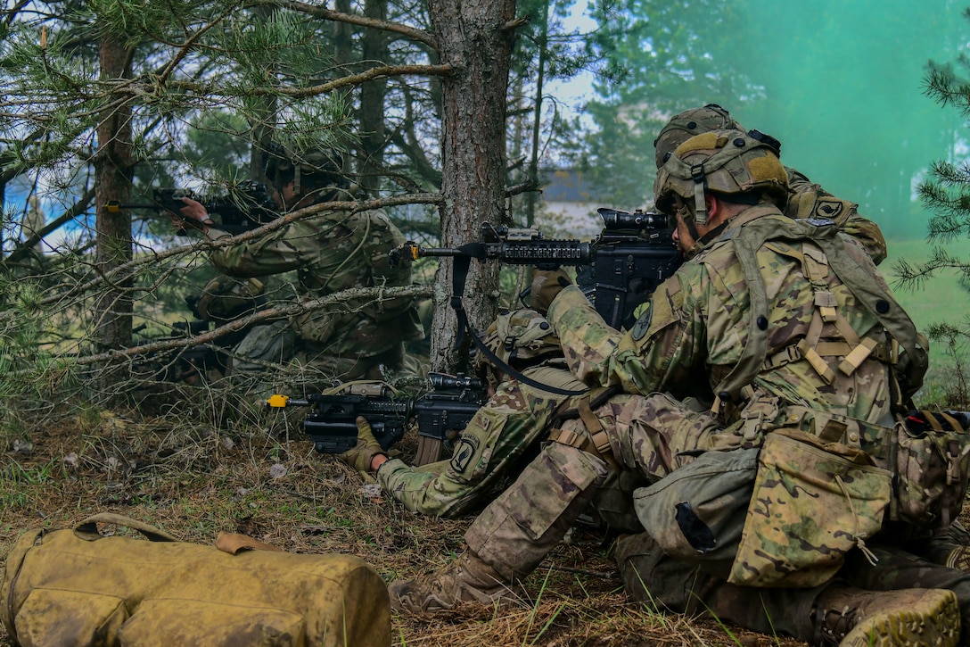 U.S. and French soldiers conduct a joint CBRN training