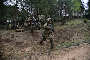U.S. and French soldiers conduct a joint CBRN training