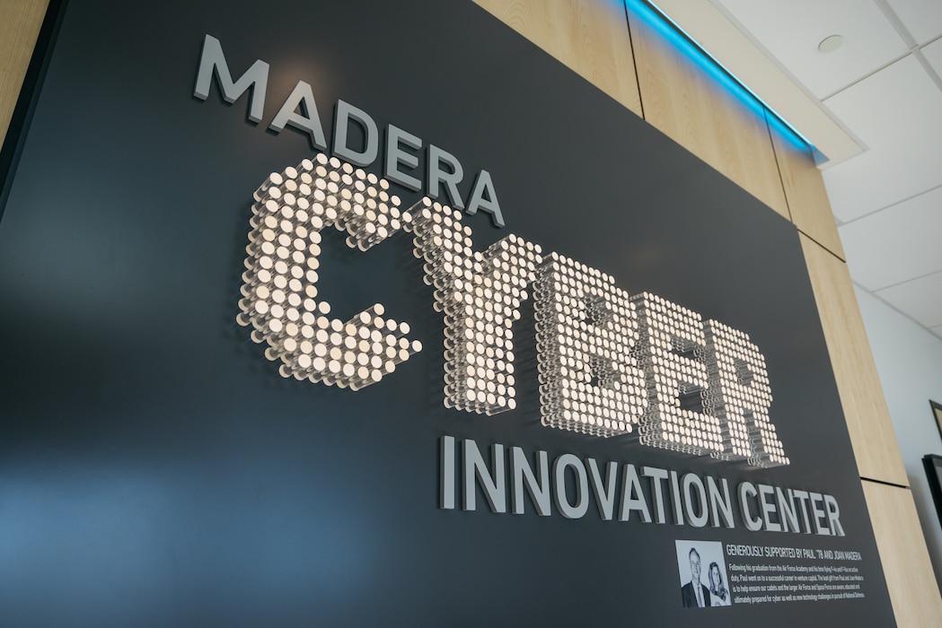 Photo of inside of the Madera Cyber Innovation Center prior-to the ribbon-cutting ceremony at the U.S. Air Force Academy, April 25, 2025.