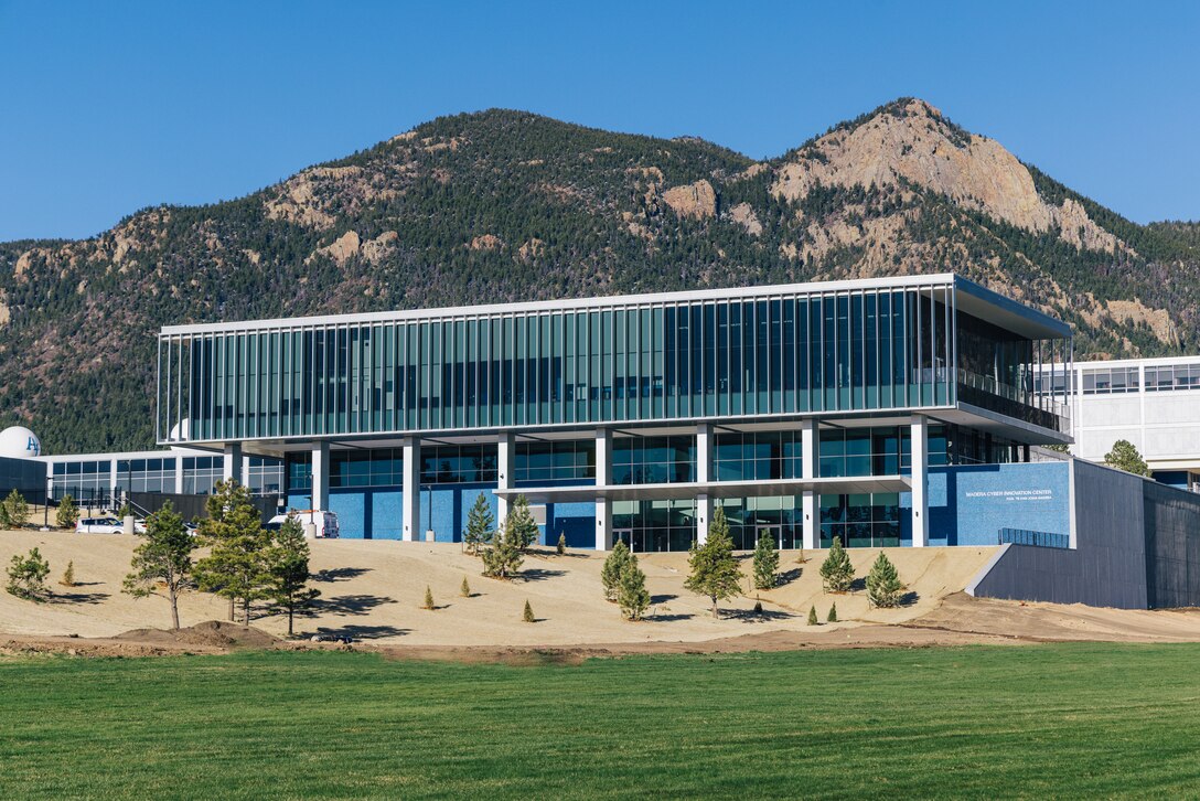 Photo of the Madera Cyber Innovation Center prior-to the ribbon-cutting ceremony at the U.S. Air Force Academy, April 25, 2025.