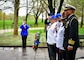 WASHINGTON (April 7, 2025) - Naval District Washington Chief of Staff Capt. David Adams participates in a wreathe laying ceremony during the 8th annual Bucks County Tour of Honor. During the tour, veterans from Bucks County Pennsylvania visited the monuments of Washington D.C., celebrating the enduring sacrifices of our veterans. (U.S. Navy Photo by Mass Communication Specialist 1st Class Griffin Kersting)