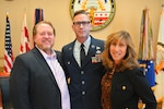 U.S. Air Force Master Sgt. Jason M. Melton, PA superintendent, Headquarters District of Columbia Air National Guard (HQ/DCANG-PA), and Dr. Christine Going, senior advisor for the VA's Food Security Office, stand for a photograph during a ceremony at the D.C. Armory, on Oct. 20, 2024. Recently, Dr. Going was recognized with the Employer Support of the Guard and Reserve (ESGR) Patriot Award for her support to the organization. The Patriot Award reflects the efforts made to support Citizen Airmen and Soldiers through a wide-range of measures including flexible schedules, time off prior to and after deployment, caring for families, and granting leaves of absence if needed.