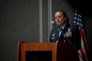Person giving remarks