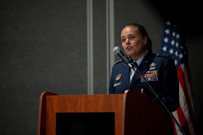 Person giving remarks