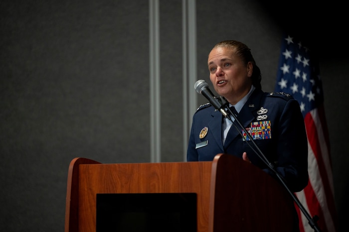 Person giving remarks