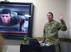 Master Sgt. William Harbeson leads heat-related illness training during AMLC’s safety stand-down on May 14 at Fort Detrick, Maryland.