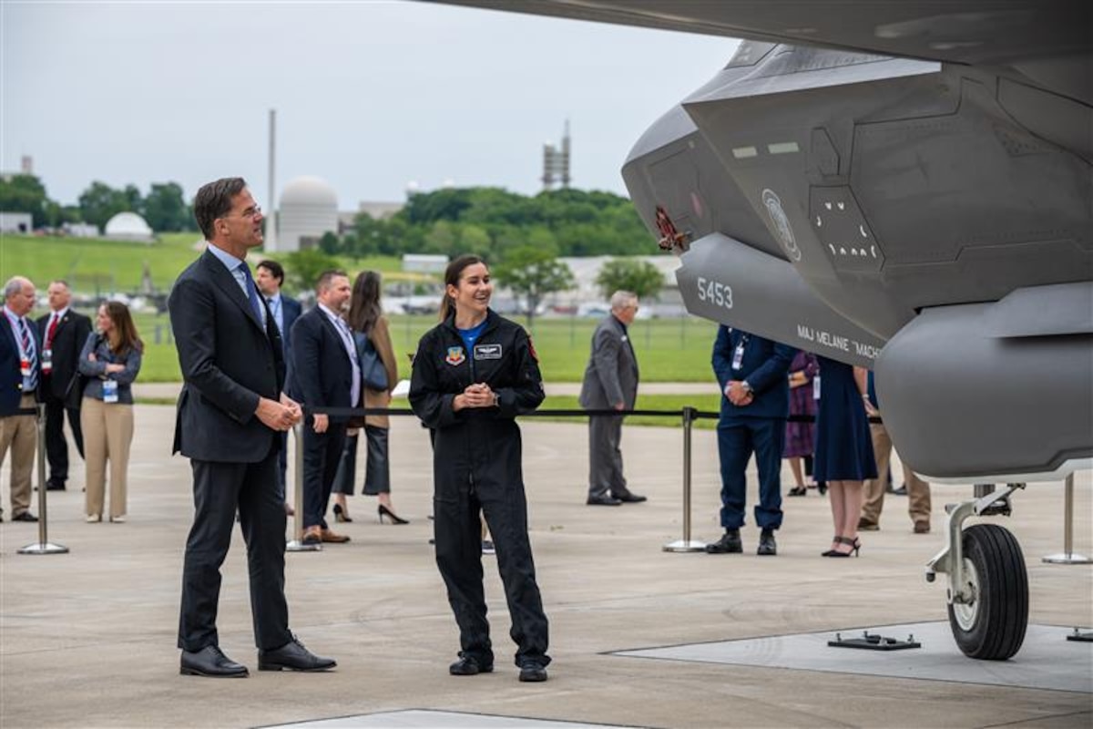 Two people on flightline
