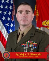 Sergeant Major Aaron T. Blomquist, Command Senior Enlisted Leader, 4th Marine Aircraft Wing Site Support