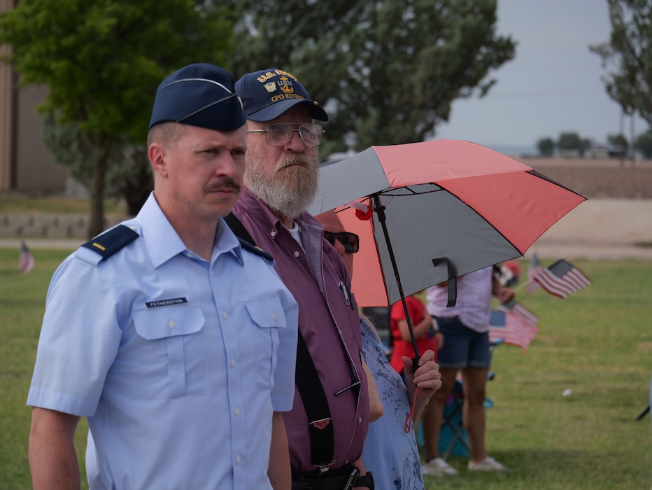 Members from Goodfellow Air Force Base and the San Angelo community attend the 2025 Memorial Day Remembrance Ceremony at Johnson’s Lawnhaven Memorial Garden, San Angelo, Texas, May 26, 2025. Memorial Day was officially made a federal holiday in 1971 and is a holiday that is a time to remember and honor all those who have died in service.  (U.S. Air Force photo by Staff Sergeant Nathan Call)