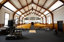 The Hill Aerospace Museum's Mazer Chapel spent two years under renovation and is set to reopen May 30. The chapel was built in 1942 and is one of the oldest buildings associated with the base. (U.S. Air Force photo by R. Nial Bradshaw)
