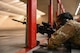 U.S. Air Force Senior Airman Deltron Banks, heavy equipment operator from the 5th civil engineering squadron, aims down range with the M4 at Minot Air Force Base, May 8, 2025. Banks trained on the M4 as a part of the Combat Arms Training and Maintenance course program designed to make him a more lethal Airman.(U.S. Air Force photo by Airman 1st Class Anthony Ramey)