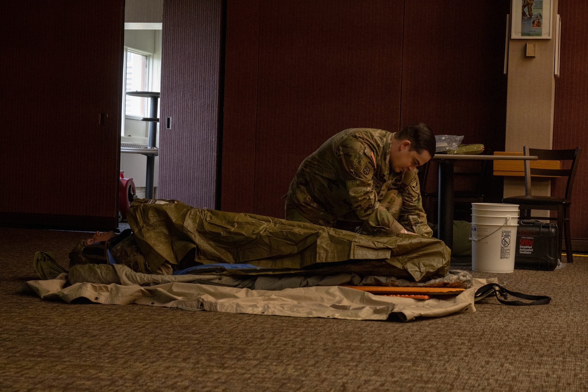 The symposium was a three-day course that trained medical personnel on operating in harsh weather environments. The 11th Airborne Division and the 673d MDG presented briefs, showcased hands-on techniques and demonstrated the use of mission-ready equipment.
