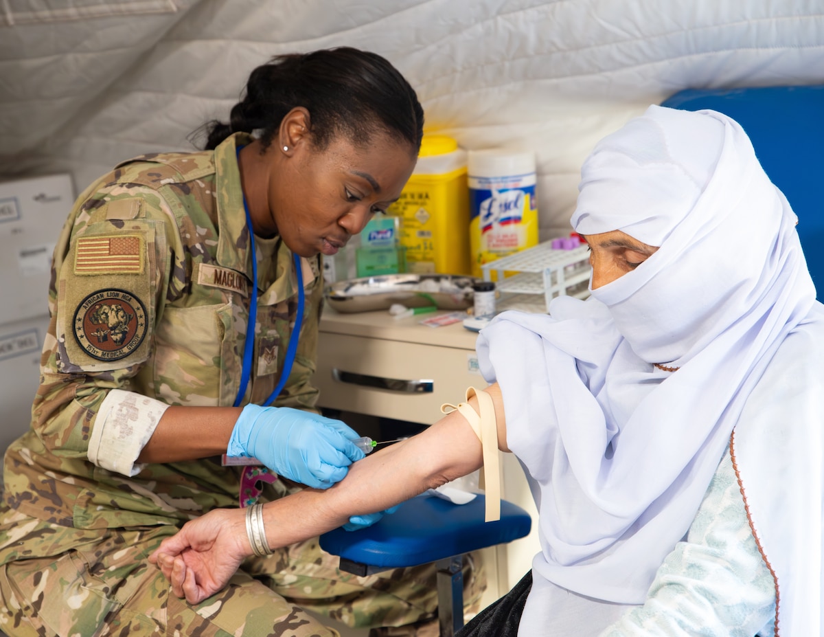 U.S. joint forces worked alongside Royal Moroccan Armed Forces (FAR) at the humanitarian civic assistance (HCA) field hospital May 11-23, 2025 to positively impact the health and well-being of the local communities near Anzi, Morocco. During that time, medical personnel from both nations provided free healthcare services to approximately 10,000 local residents.