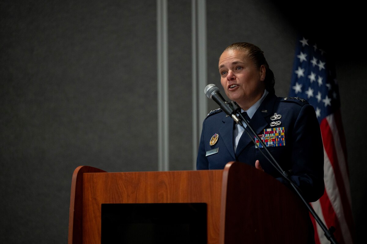 Person giving remarks