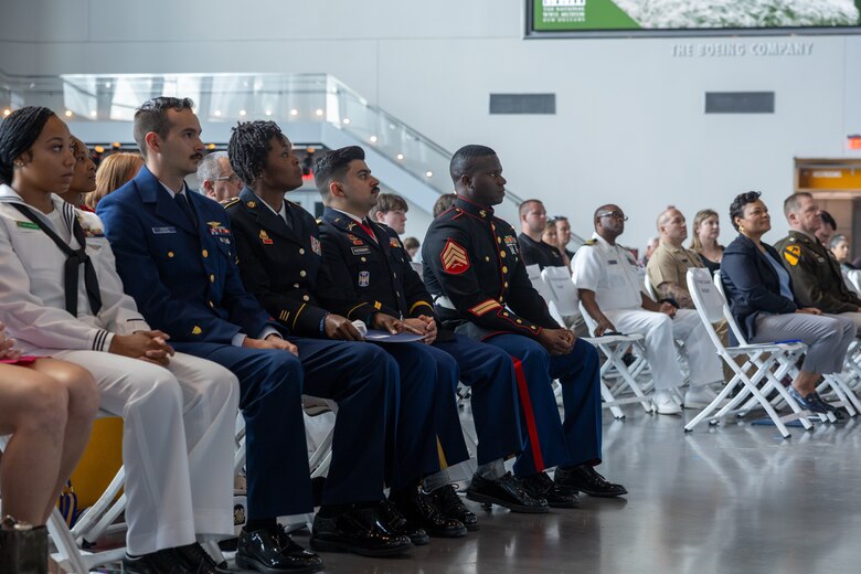 Dedication to Service: Marine Forces Reserve and Marine Forces South color sergeant is awarded by New Orleans mayor