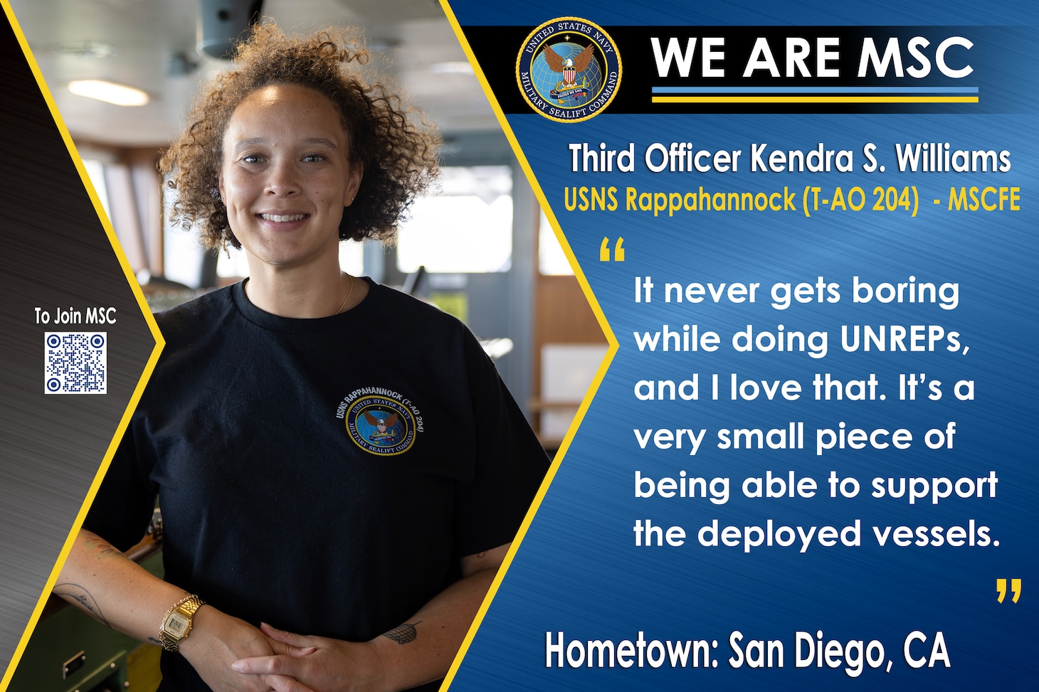 We Are MSC: Third Officer Kendra S. Williams
