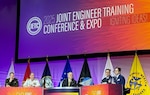 Rear Adm. Amy B. Grable discusses Force Design 2028 at the Society of American Military Engineers (SAME) Joint Engineer Training Conference, JETC in Louisville, KY on May 14, 2025. Grable and Coast Guard leadership shared updates on the Coast Guard’s evolving mission landscape and looked to build industry partnerships to assist in the modernization of the Service at the 3-day event.