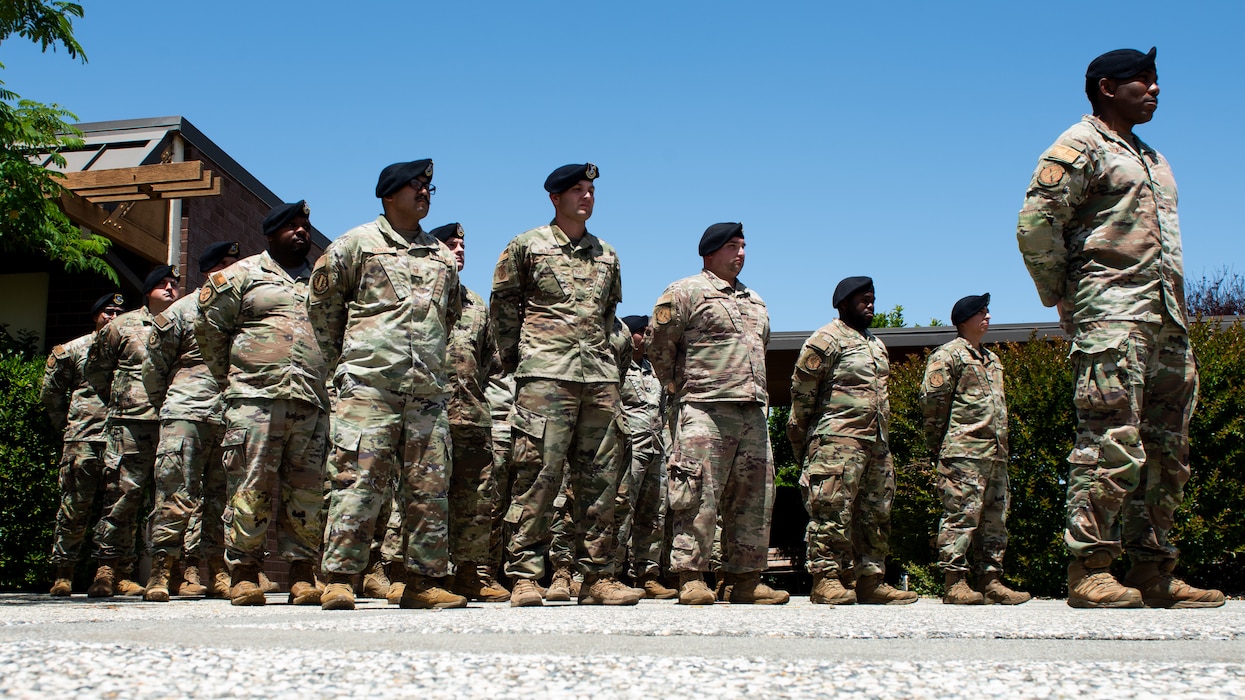 Airmen at parade rest