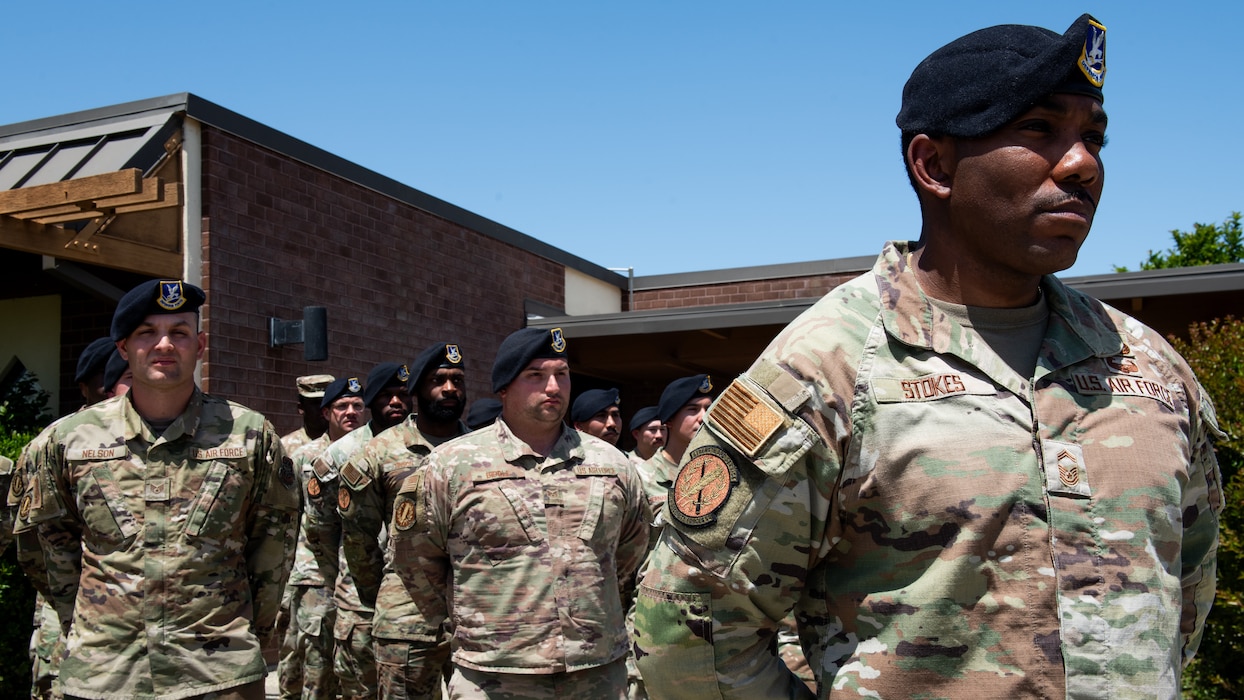 Airmen at parade rest