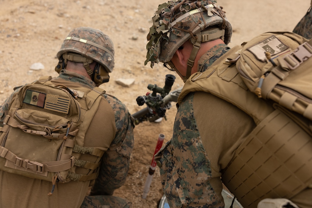 Activated Reserve Marines Conduct a Mortar Range during Korea Viper 25.4