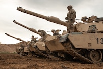 U.S. Soldiers assigned to Charlie Company, 4th Battalion, 6th Infantry Regiment, 3rd Armored Brigade Combat Team, 1st Armored Division, prepare for a live fire exercise at Novo Selo Training Area, Bulgaria, May 13, 2025. Live fire exercises ensure that Soldiers maintain their readiness and improve their lethal capabilities resulting in increased combat effectiveness when on the battlefield. (U.S. Army photo by Spc. Nathan Arellano Tlaczani)