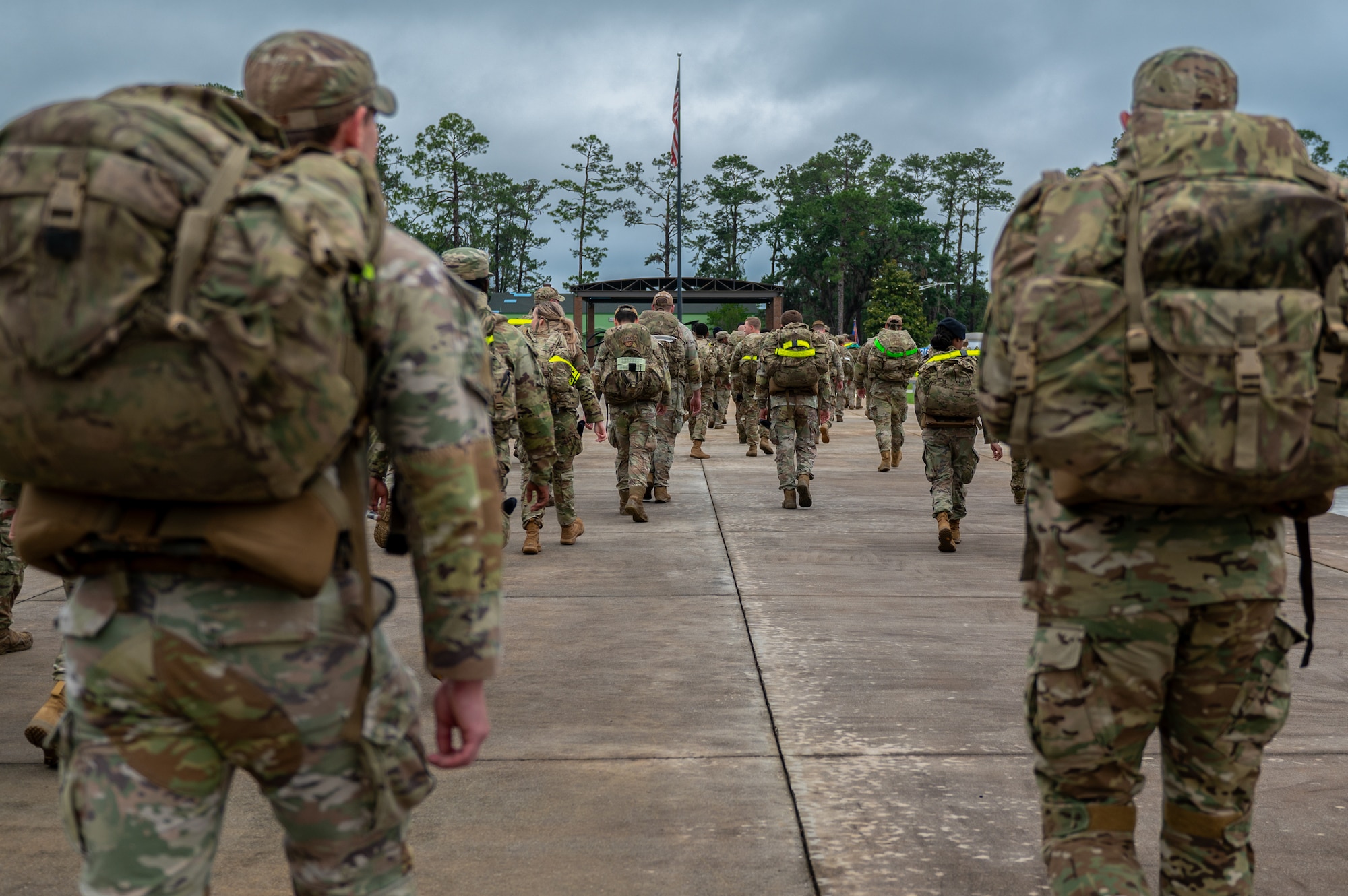 Group of individuals walking.