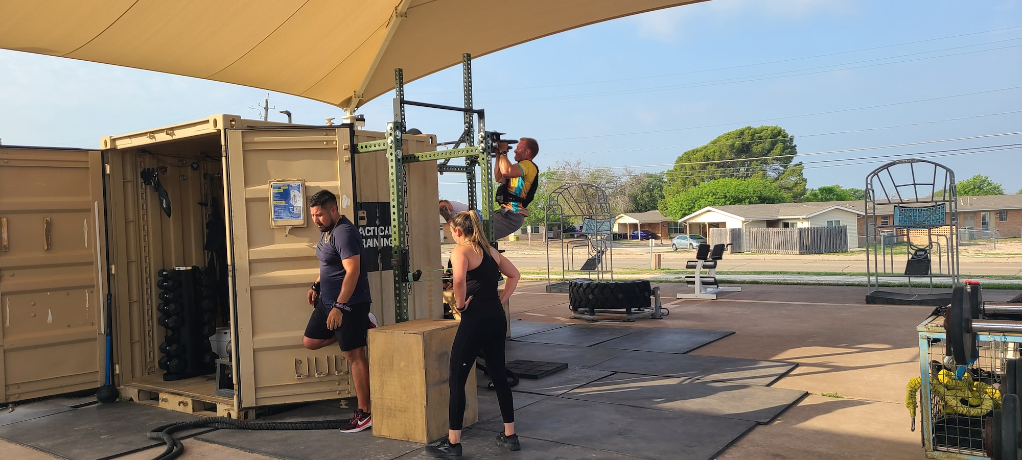 U.S Air Force Service members participate in the Murph Hero Workout at Laughlin Air Force Base, Texas, May 23, 2025. Monthly Hero Workouts seek to build esprit de corps through competition and are open to all wing personnel. (Courtesy photo)