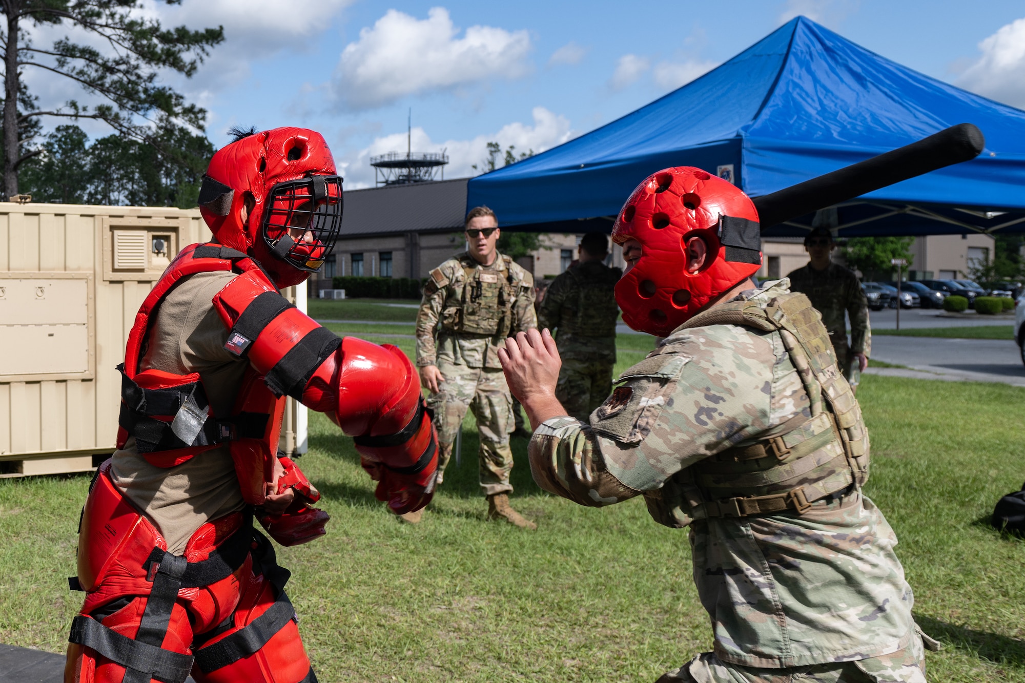 Defenders participate in Battle of the Badges.