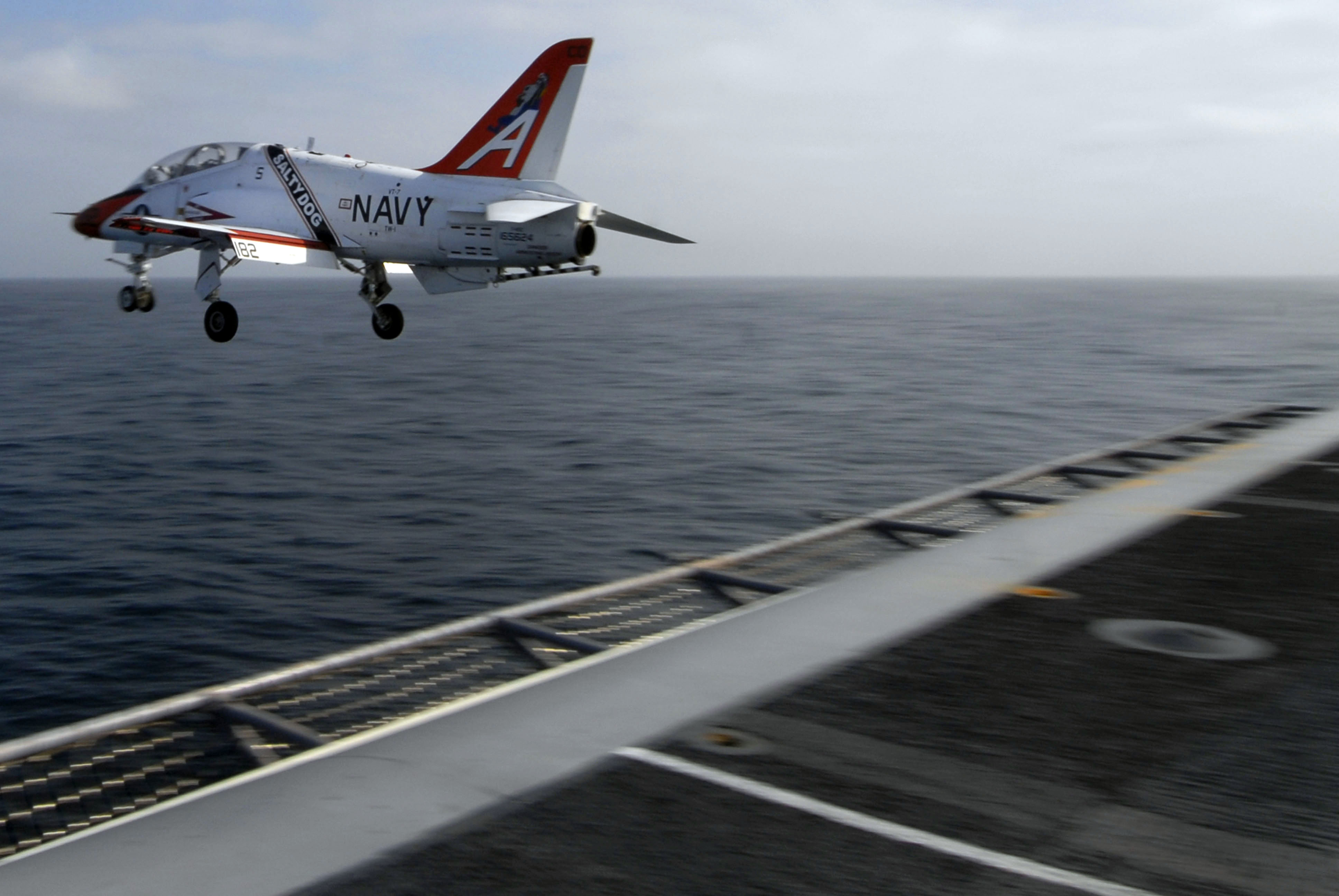 T-45C Goshawk Launches from USS John C. Stennis
