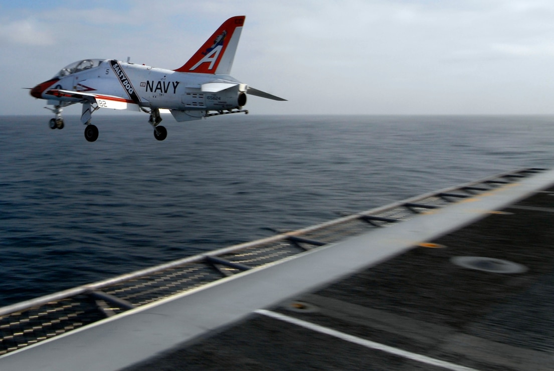 T-45C Goshawk Launches from USS John C. Stennis
