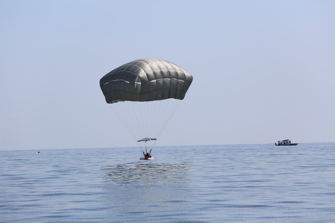Paratroopers from the U.S. Army Reserve 478th Civil Affairs Battalion (Airborne), stationed in Miami, Fla., conducted a Deliberate Water Jump into Lake Okeechobee, May. 16.  This training event prepares the soldiers for potential water landings, maintain proficiency in water operations and highlights the unit's ability to perform airborne operations under challenging conditions and locations anywhere in the world.   (U.S. Army photo/Mark Rankin)