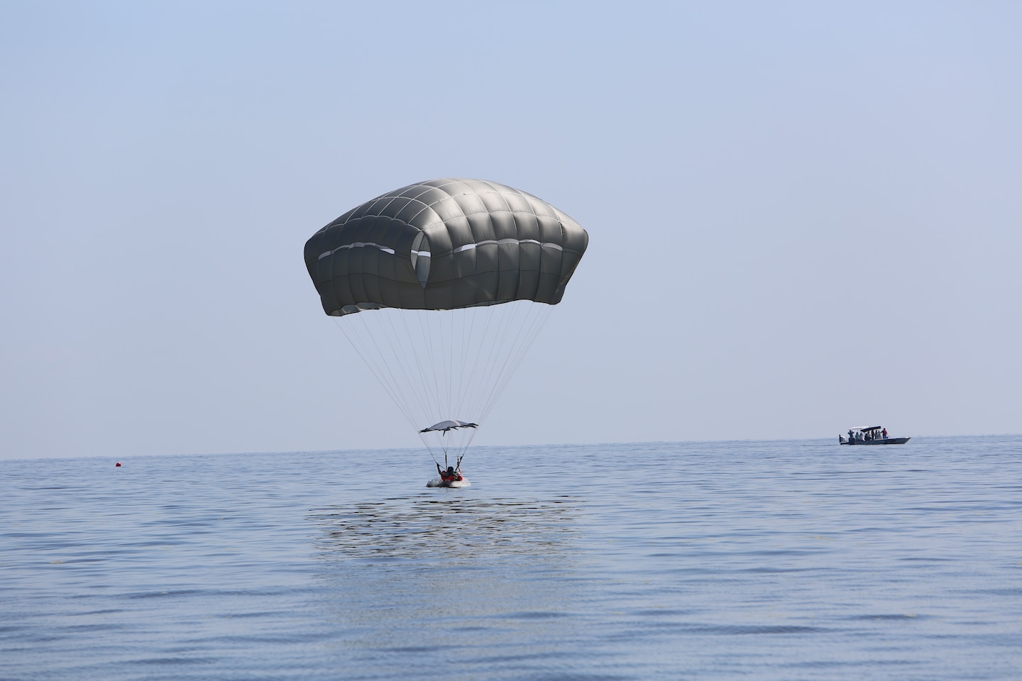 Paratroopers from the U.S. Army Reserve 478th Civil Affairs Battalion (Airborne), stationed in Miami, Fla., conducted a Deliberate Water Jump into Lake Okeechobee, May. 16.  This training event prepares the soldiers for potential water landings, maintain proficiency in water operations and highlights the unit's ability to perform airborne operations under challenging conditions and locations anywhere in the world.   (U.S. Army photo/Mark Rankin)
