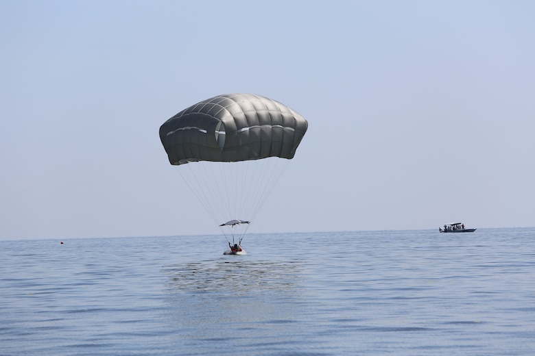 Paratroopers from the U.S. Army Reserve 478th Civil Affairs Battalion (Airborne), stationed in Miami, Fla., conducted a Deliberate Water Jump into Lake Okeechobee, May. 16.  This training event prepares the soldiers for potential water landings, maintain proficiency in water operations and highlights the unit's ability to perform airborne operations under challenging conditions and locations anywhere in the world.   (U.S. Army photo/Mark Rankin)