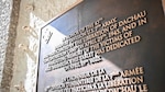 A plaque commemorating the Soldiers of the 45th Infantry Division who helped liberate the Dachau Concentration Camp on April 29, 1945, and honoring the memory of Holocaust victims, is displayed at the Dachau Concentration Camp Memorial Site in Germany. Unveiled on the 80th anniversary of the camp’s liberation, the April 29, 2025 ceremony included members of the Oklahoma National Guard, 45th Infantry Division Association, a Holocaust survivor, a 20th Armored Division veteran, and representatives from the Bavarian Memorial Foundation and the Comité International de Dachau. (Oklahoma National Guard Photo by Staff Sgt. Anthony Jones)