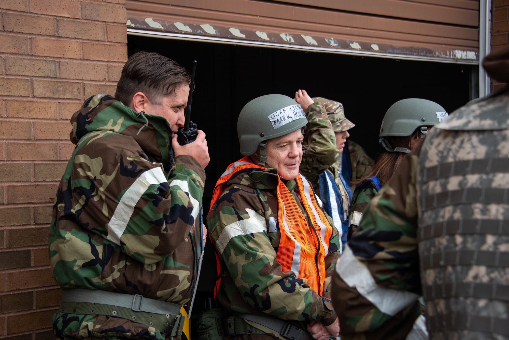 Photos of a medical exercise.