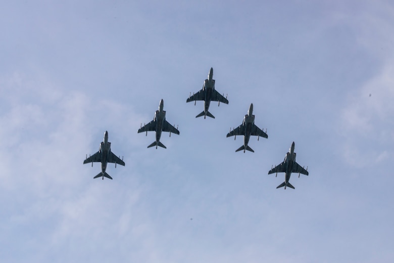VMA-231 conducted a ceremony to celebrate its last Harrier flight before its deactivation in September. In 2026, the squadron will reactivate as Marine Fighter Attack Squadron 231 and prepare to operate the F-35B Lightning II Joint Strike Fighter. (U.S. Marine Corps photo by Lance Cpl. Bryan Giraldo)