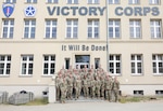 Soldiers from the 138th Operational Fires Command integrate with 41st Field Artillery Brigade and U.S. Army V Corps during Command Post Exercise hosted in both Fort Knox, Kentucky, and Camp Kosciusko, Poland, early May 2025.