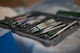 Dental picks are displayed during a dentist appointment at Minot Air Force Base, North Dakota, May 28, 2025. It is the 5th Operational Medical Readiness Squadron dental flight’s mission to improve the oral hygiene of service members to keep Airmen mission-ready. (U.S. Air Force photo by Senior Airman Alyssa Bankston)