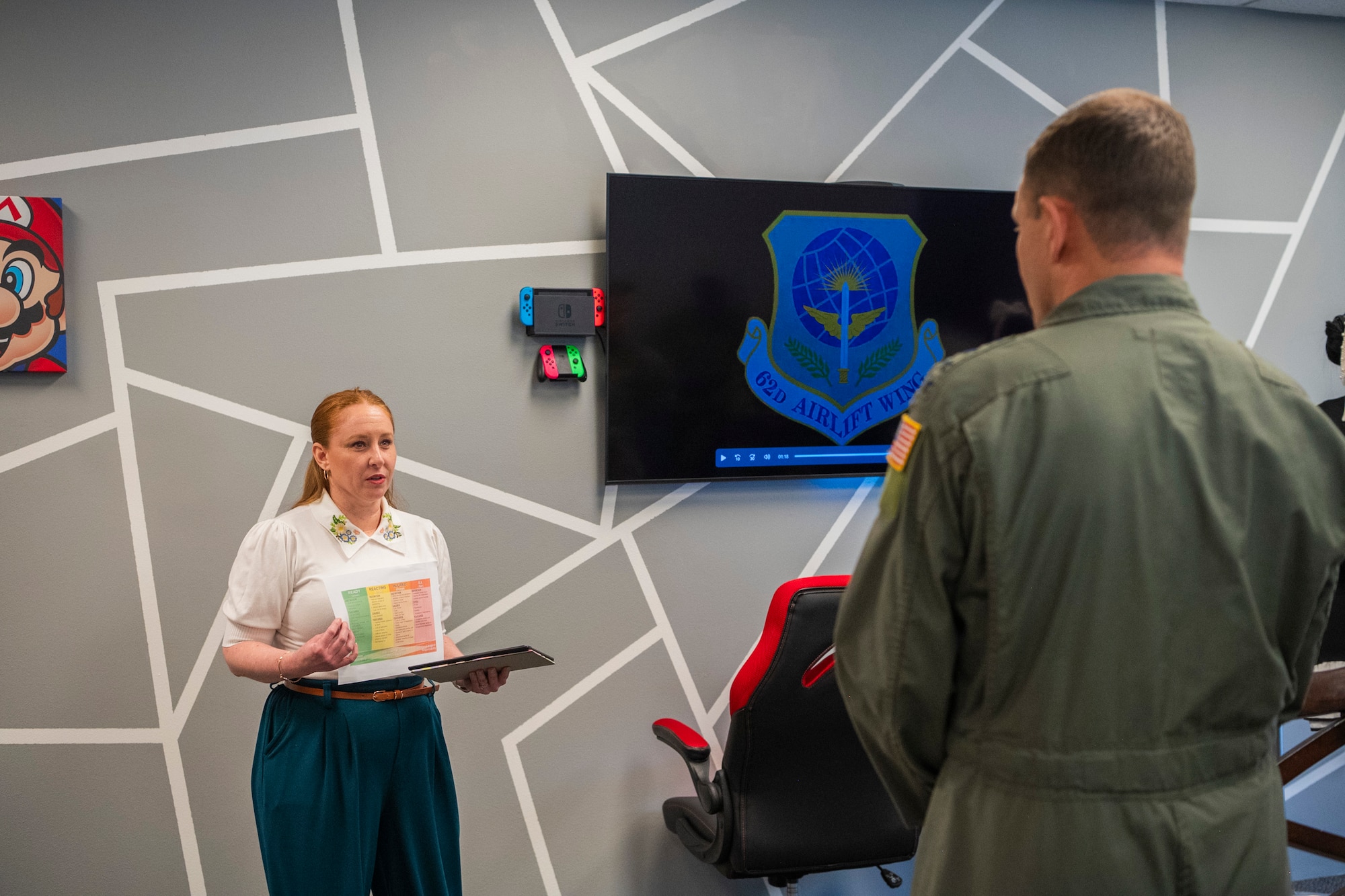 During Lamontagne’s visit, the general took time to learn about Team McChord’s Integrated Prevention and Resilience Office and the events, spaces, and programs they manage to support ready Airmen and their families.