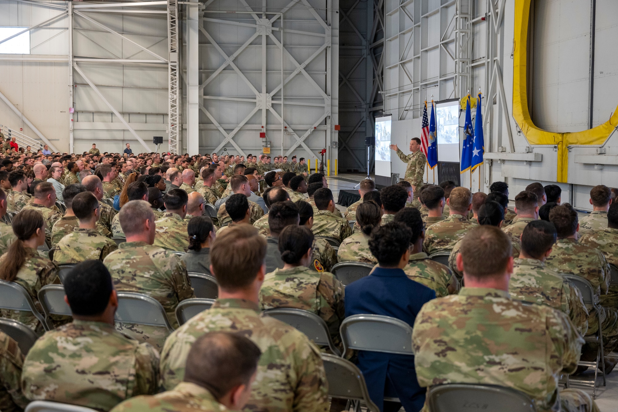 During all-call, Lamontagne emphasized the impact that Airmen and noncommissioned officers have on AMC’s and the Air Force’s critical missions throughout the globe.