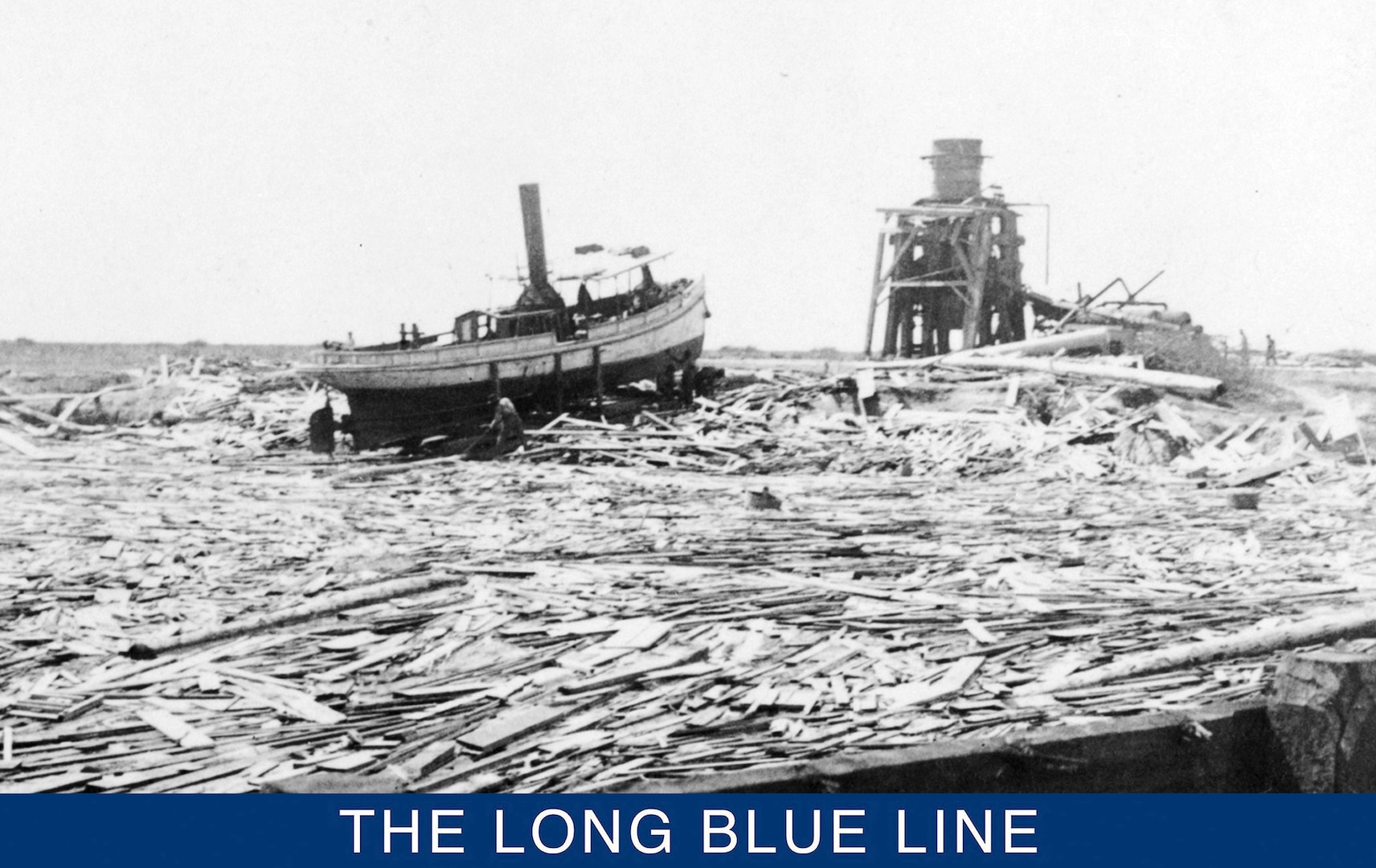 The Galveston waterfront was devastated by the Great Galveston Hurricane of 1900. (Library of Congress)