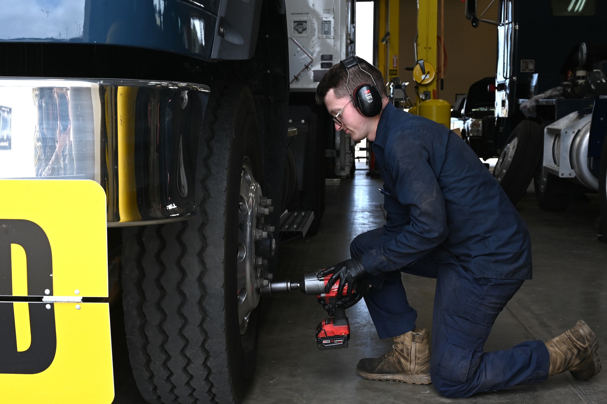 U.S. Air Force Senior Airman Jake Ainsworth, 30th Logistic Readiness Squadron vehicle maintenance journeyman, conducts training on the newly arrived Payload transporter Replacement (PTR) at Vandenberg Space Force Base.
