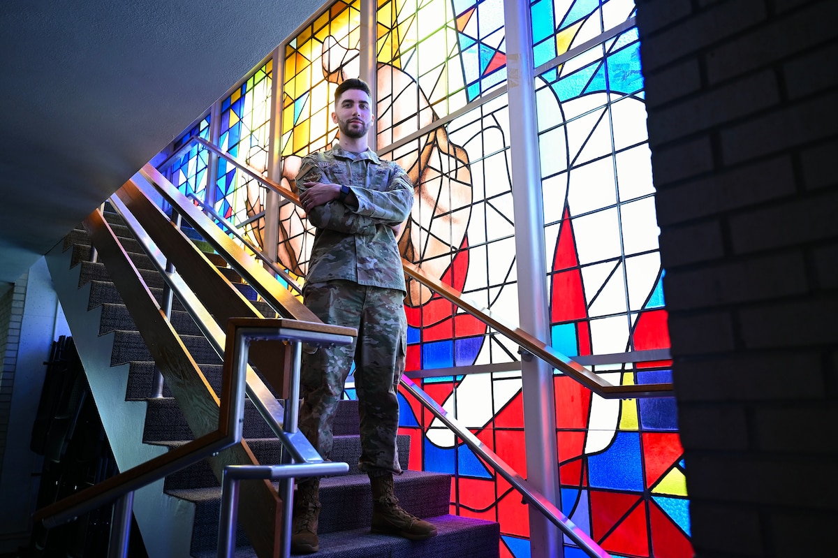 Airman poses for a photo