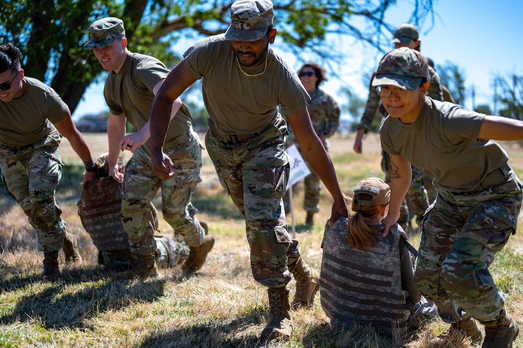 Airmen perform medical drags