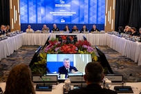 Adm. Samuel J. Paparo, commander of U.S. Indo-Pacific Command, speaks during Shangri-La Dialogue panel “Defence   Innovation Solutions for Future Challenges,” in Singapore, May 31, 2025. The Shangri-La Dialogue, hosted by the International Institute for Strategic Studies, is a defense summit focused on the Indo-Pacific region where ministers and representatives gather to discuss pressing security challenges and engage in bilateral talks. USINDOPACOM is committed to enhancing stability in the Indo-Pacific region by promoting security cooperation, encouraging peaceful development, responding to contingencies, deterring aggression and, when necessary, prevailing in conflict. (U.S. Navy photo by Chief Mass Communication Specialist Shannon M. Smith)