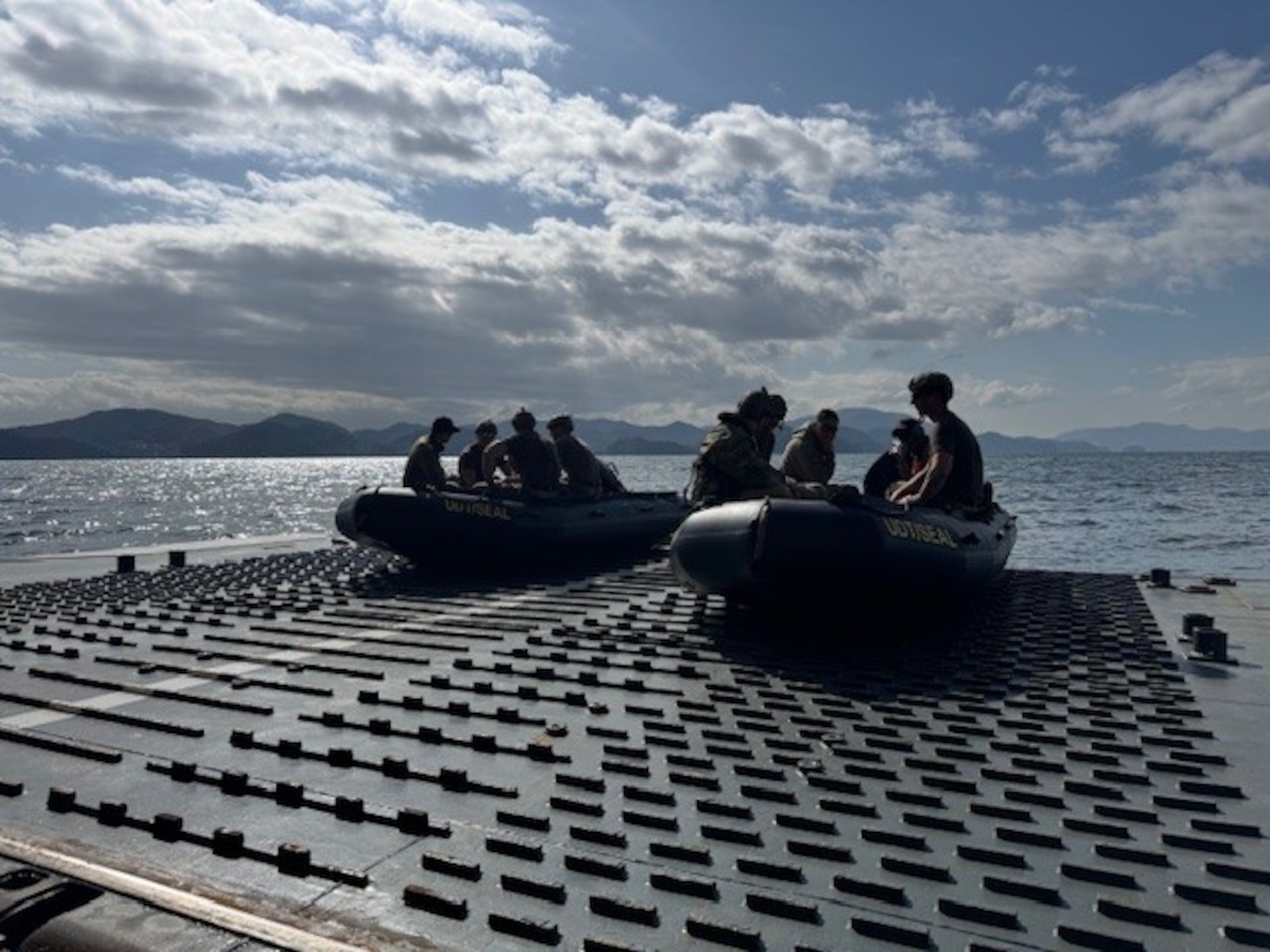 Sailors from the Explosive Ordnance Disposal Mobile Unit (EODMU) 11 execute bilateral Emergency Action Plan training with Republic of Korea Navy EOD partners aboard the Republic of Korea Navy Cheon Wang Bong-class landing ship tank ROKS Ilchulbong (LST 688) during Multinational Mine Warfare Exercise (MNMIWEX) 25 near Busan, South Korea, Oct. 23, 2025.