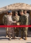 AL UDEID AIR BASE, Qatar (Nov. 3, 2025) Adm. Brad Cooper, commander of U.S. Central Command, right, shakes hands with Chief of Staff of Qatar Armed Forces Lt. Gen. Jassim Al-Mannai during a ribbon-cutting ceremony at Al Udeid Air Base, Nov. 3. The event marked the opening of a new Combined Command Post for air defense staffed by personnel from Qatar and U.S. forces. (U.S. Air Force photo by Tech. Sgt. Chris Thornbury)