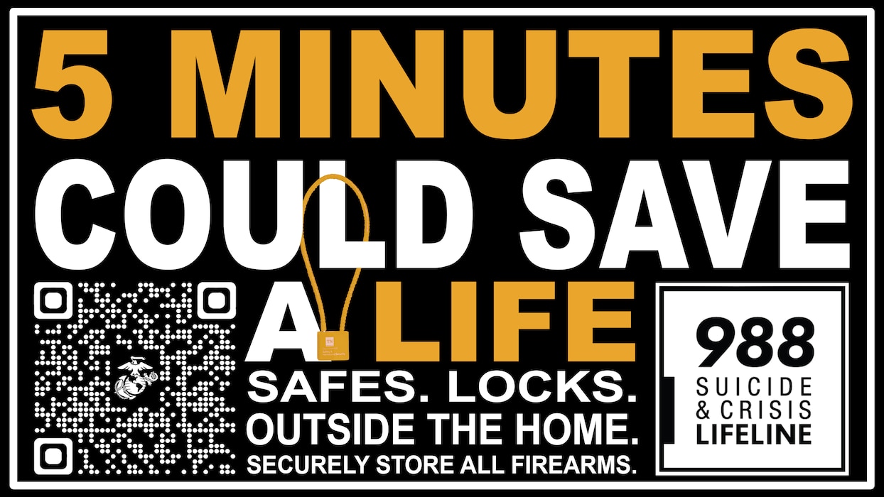 This U.S. Marine Corps layout and design was created using Adobe Photoshop 2025 to promote the ‘5 Minutes Could Save a Life’ lethal means safety campaign at Marine Corps Base Camp Pendleton, California, Sept. 11, 2025.
