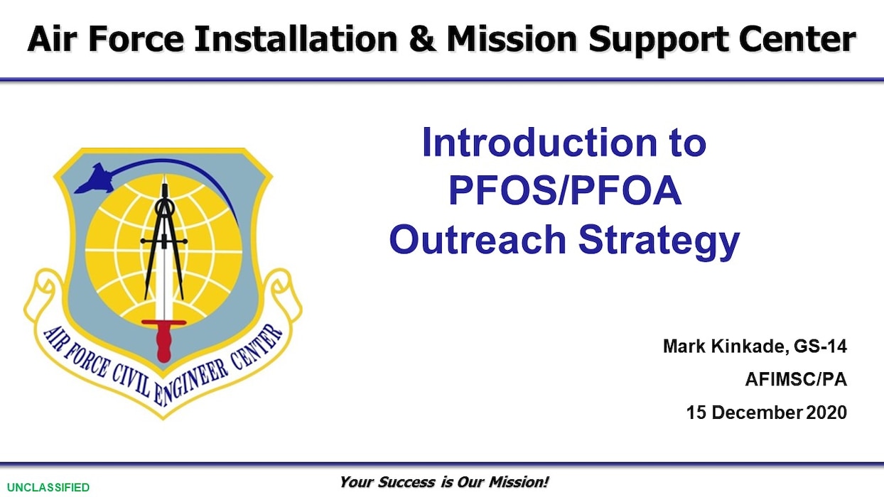 Introduction to PFOS/PFOA Outreach Strategy